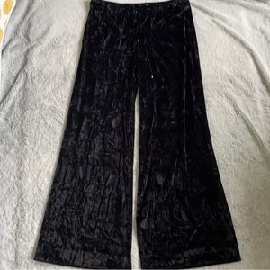 OLTRE Crushed Velvet Palazzo Pant